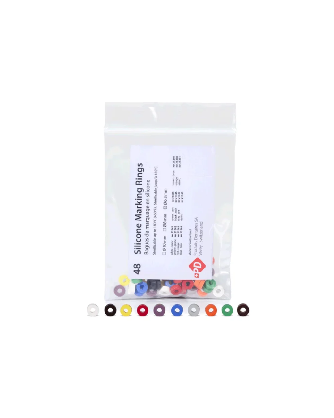 Anneaux de marquage en silicone 10 mm-0