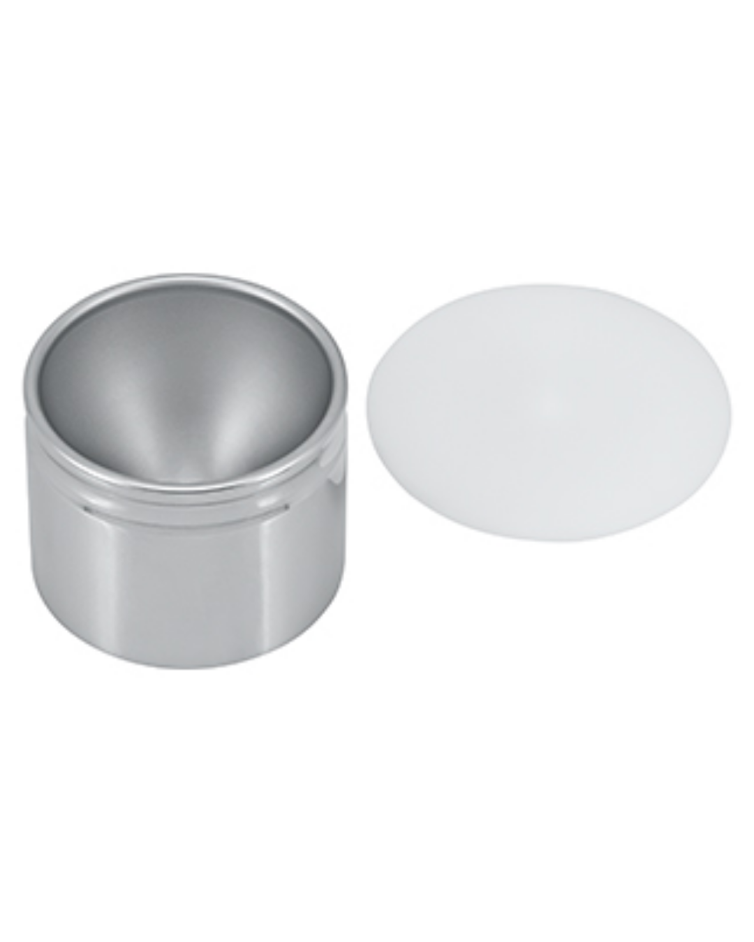 Gobelet à pharmacie, en acier inoxydable, avec couvercle en POM Ø 40 mm x 30 mm de haut, peut être utilisé des deux côtés-0