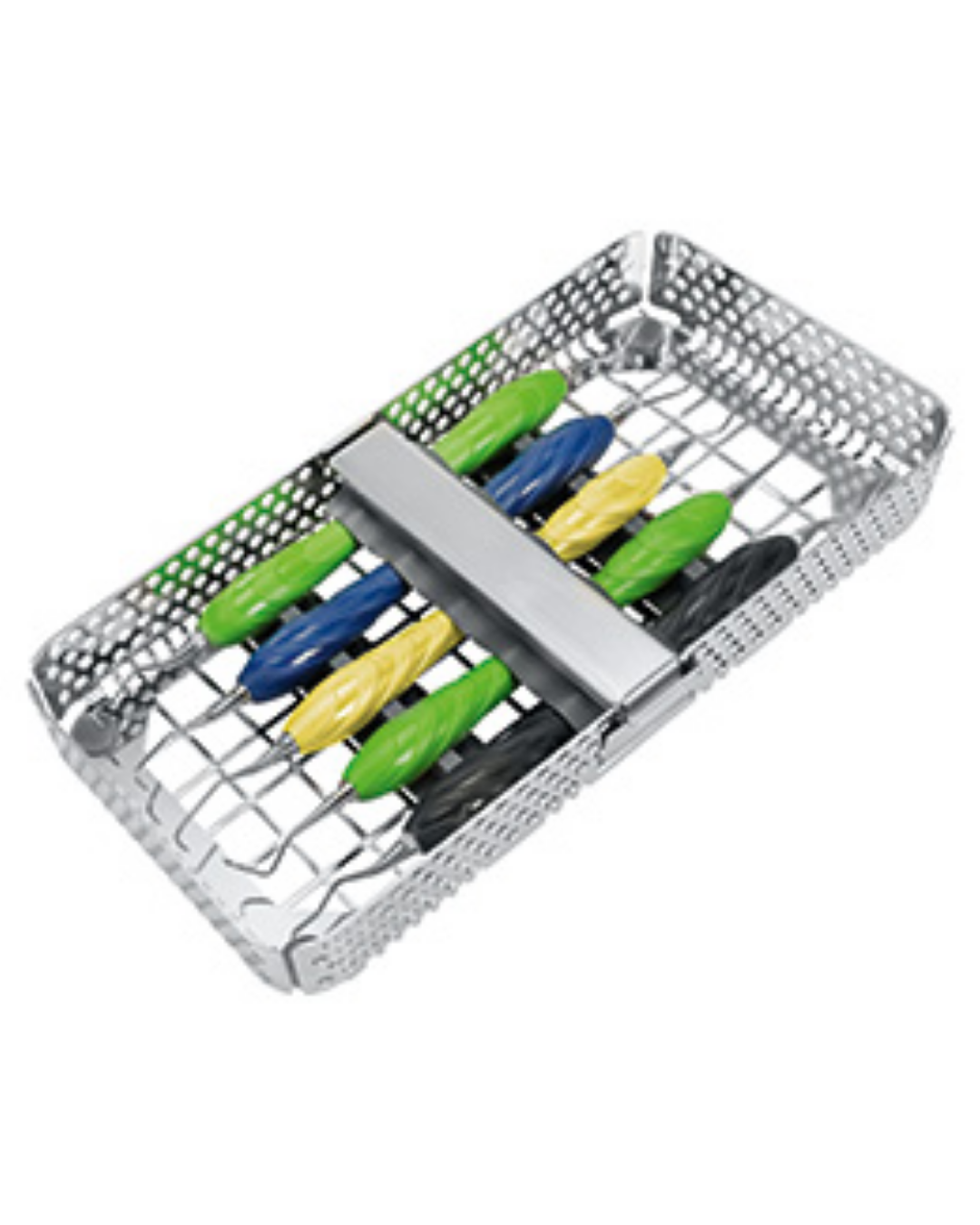 Kit de prophylaxie universel composé de Curettes Universelles Langer 1/2, 3/4, 5/6 M23, Détartreur 204S et Cadre-0