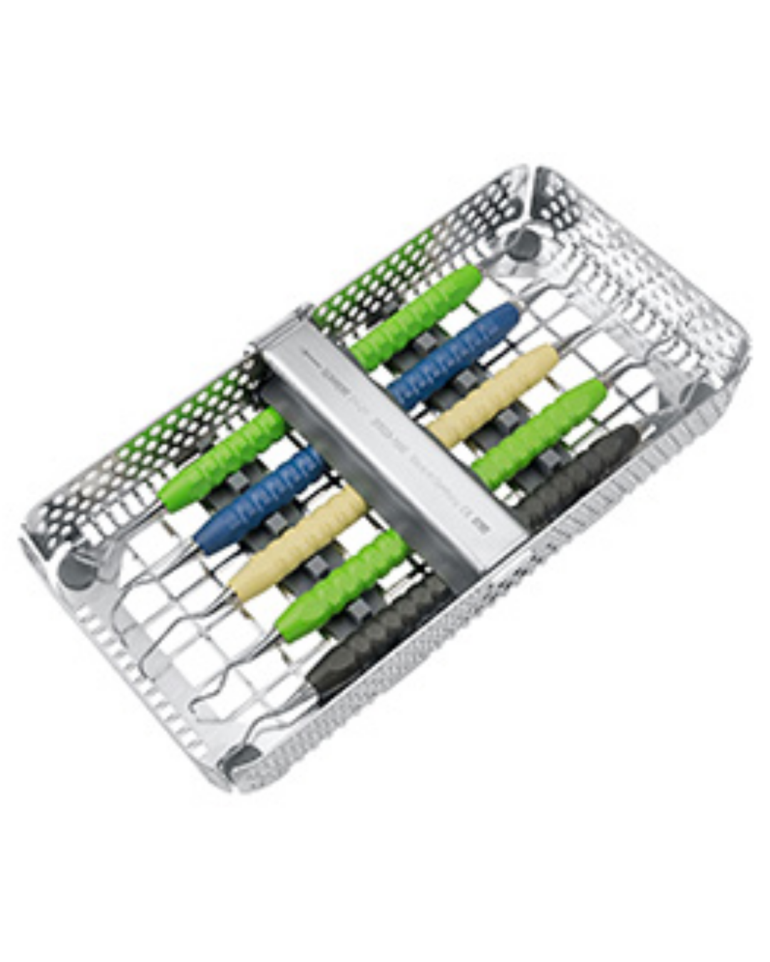 Kit de prophylaxie universel composé de Curettes Universelles Langer 1/2, 3/4, 5/6 M23 et Détartreur 204S et Cadre-0