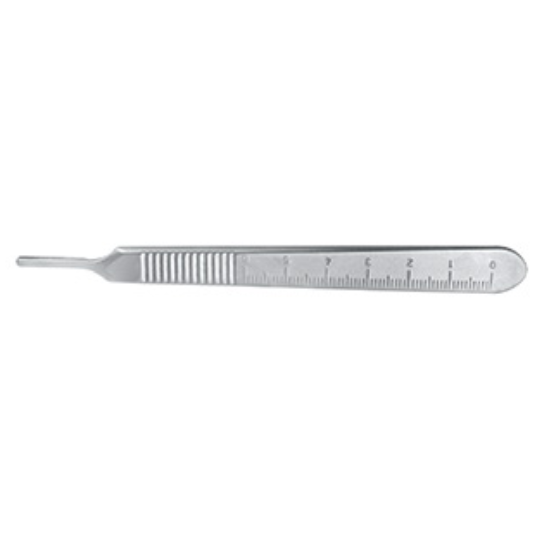 Manche de scalpel n° 3 avec échelle 12,5 cm-0