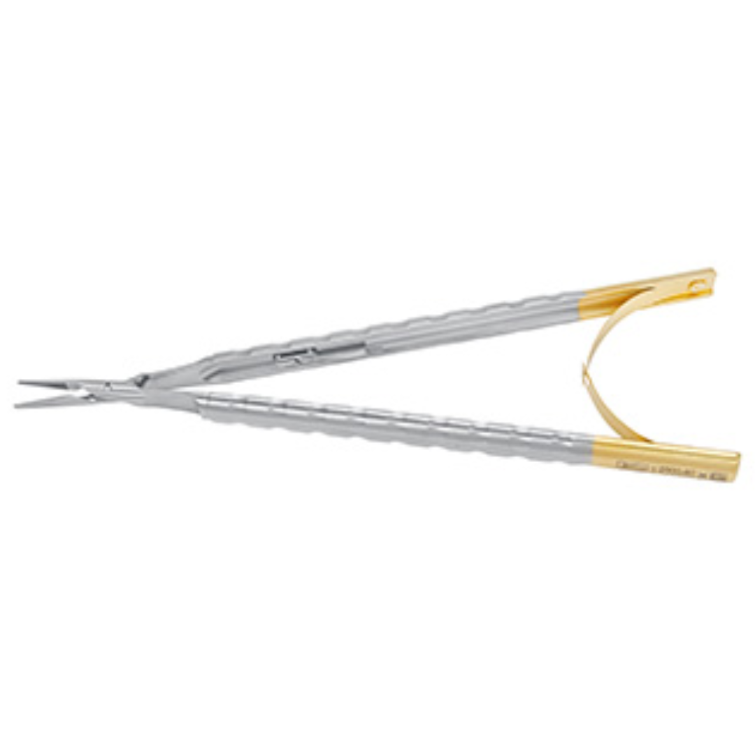 Micro-porte-aiguille, revêtement TC, 17.5 cm, ressort intérieur protégé par verrouillage-0