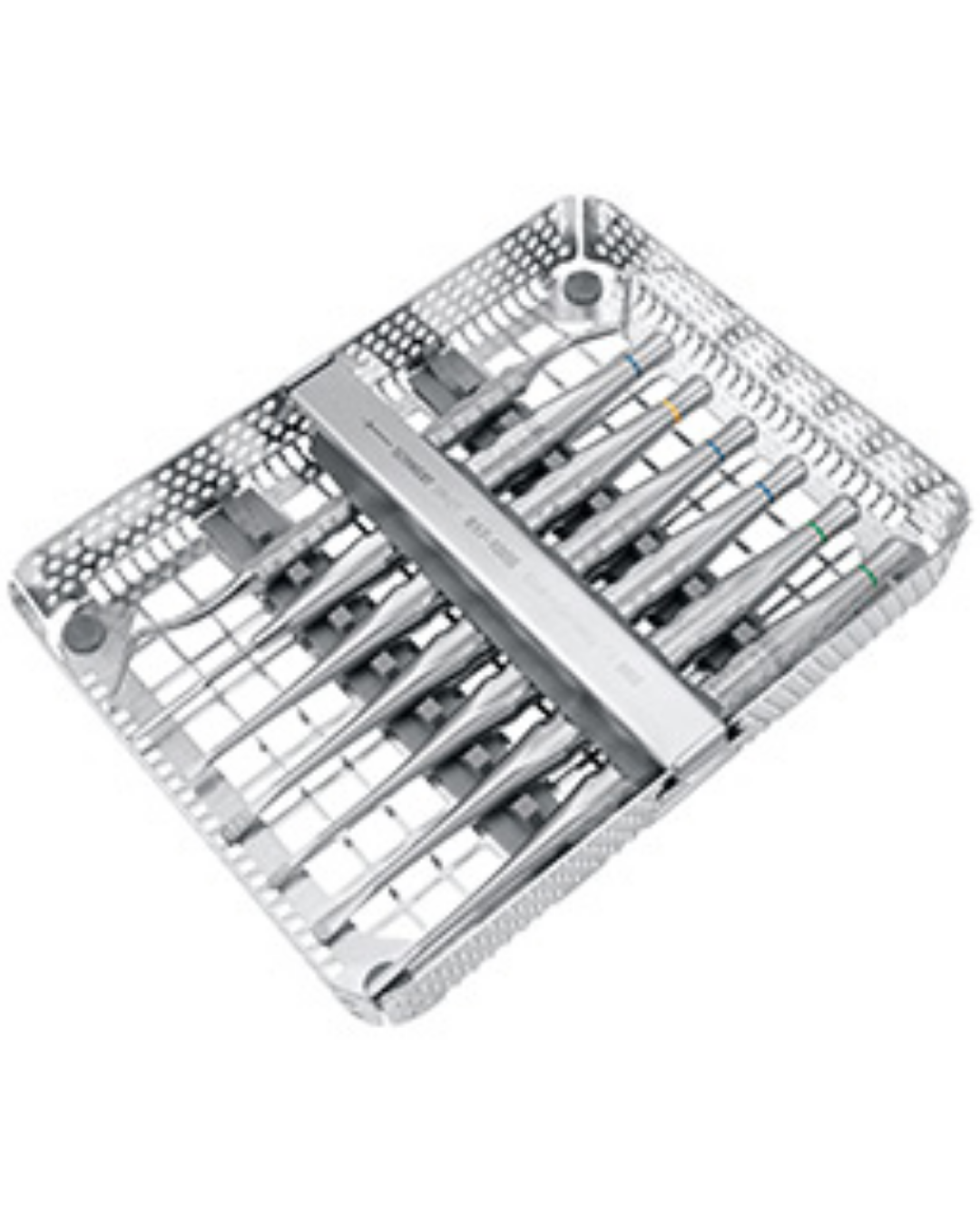 P-LUX Set avec curette Lucas dentelée avec plateau 1/2-0