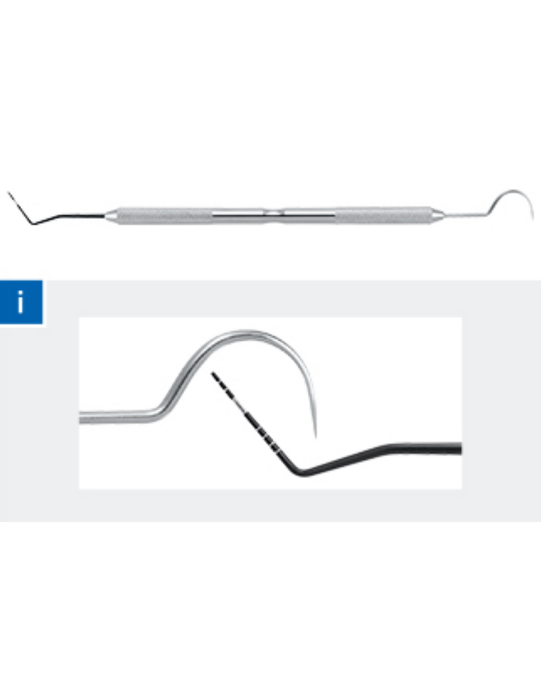 Sondes de mesure de poche, poignée ronde, 17 cm, graduation à double extrémité 1/2/3/5/7/8/9/10-0