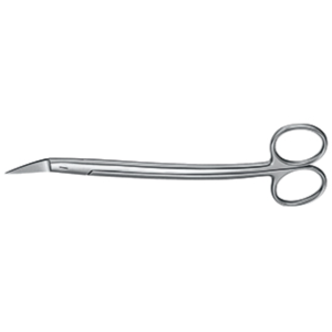 Ciseaux gingivaux DEAN dentés, 17,5 cm en forme de S