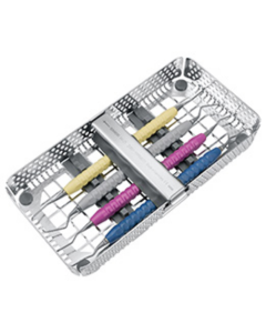 COLOR CODE GRACEY Set M5 avec embouts en titane, composé de, Gracey 1/2M5Ti, 7/8M5Ti, 11/12M5Ti, 13/14M5Ti en 1/3 plateau neuf