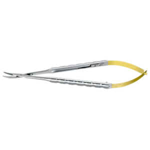 TC Porte-aiguille courbé 17,5 cm MICRO rainuré, bouche fine, avec serrure ÉPÉE DESIGN 5/0 - 8/0